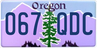 OR license plate 067QDC