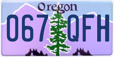 OR license plate 067QFH