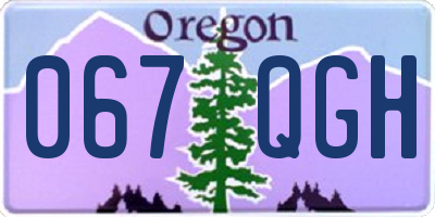 OR license plate 067QGH