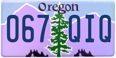 OR license plate 067QIQ