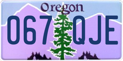 OR license plate 067QJE