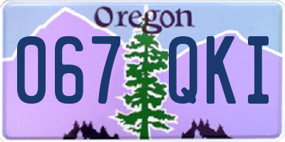 OR license plate 067QKI
