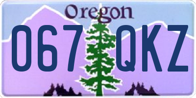 OR license plate 067QKZ