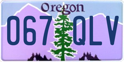 OR license plate 067QLV
