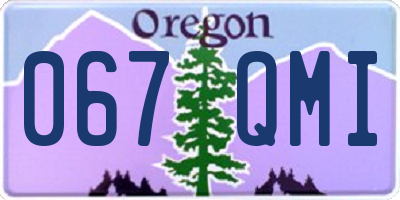 OR license plate 067QMI