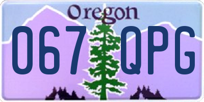 OR license plate 067QPG