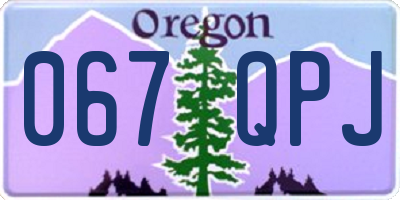 OR license plate 067QPJ