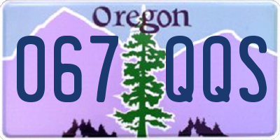 OR license plate 067QQS
