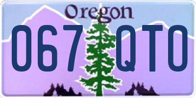 OR license plate 067QTO