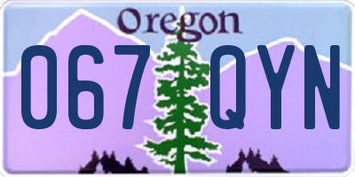 OR license plate 067QYN