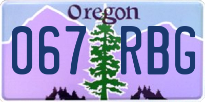 OR license plate 067RBG