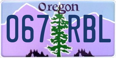 OR license plate 067RBL