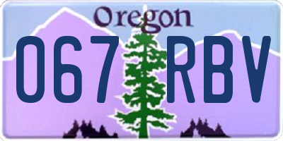 OR license plate 067RBV