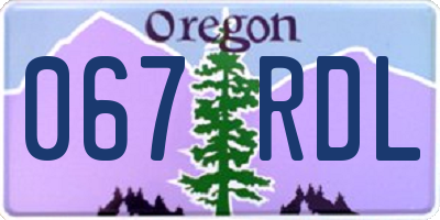 OR license plate 067RDL