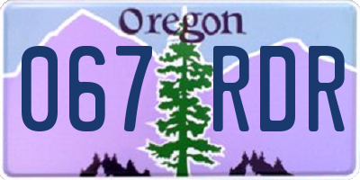 OR license plate 067RDR