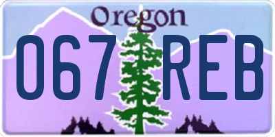 OR license plate 067REB