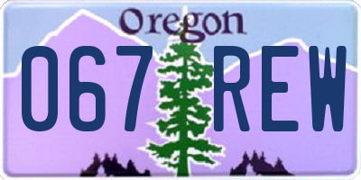 OR license plate 067REW