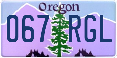 OR license plate 067RGL