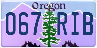 OR license plate 067RIB