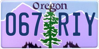 OR license plate 067RIY