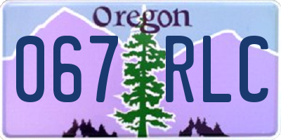 OR license plate 067RLC