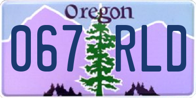 OR license plate 067RLD
