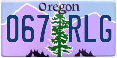 OR license plate 067RLG