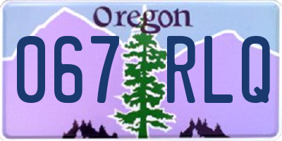 OR license plate 067RLQ