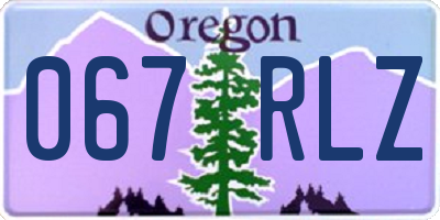 OR license plate 067RLZ