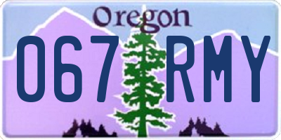 OR license plate 067RMY