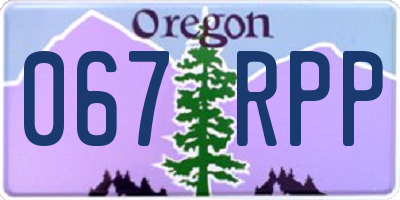 OR license plate 067RPP