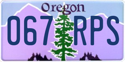 OR license plate 067RPS
