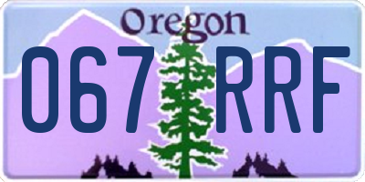 OR license plate 067RRF