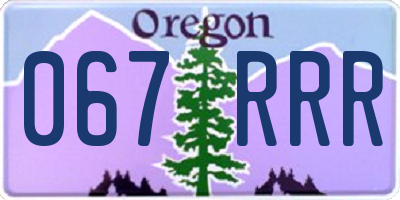 OR license plate 067RRR