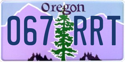 OR license plate 067RRT