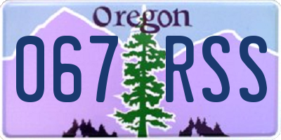 OR license plate 067RSS