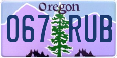 OR license plate 067RUB