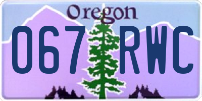 OR license plate 067RWC