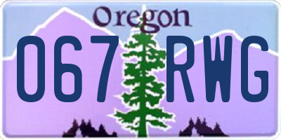 OR license plate 067RWG