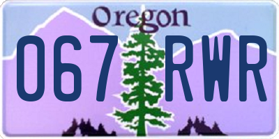 OR license plate 067RWR