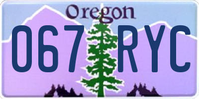 OR license plate 067RYC