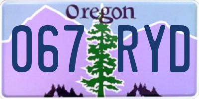 OR license plate 067RYD