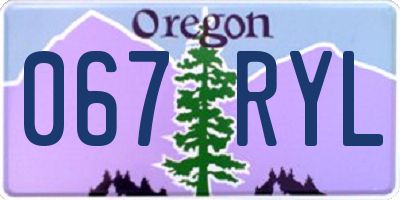 OR license plate 067RYL