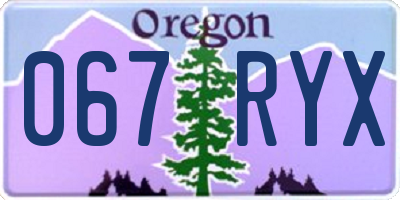 OR license plate 067RYX