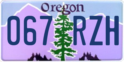 OR license plate 067RZH