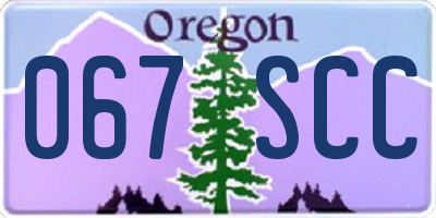 OR license plate 067SCC