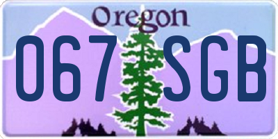OR license plate 067SGB