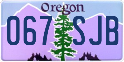 OR license plate 067SJB