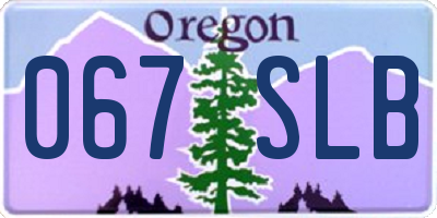 OR license plate 067SLB