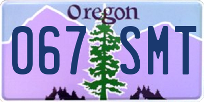 OR license plate 067SMT